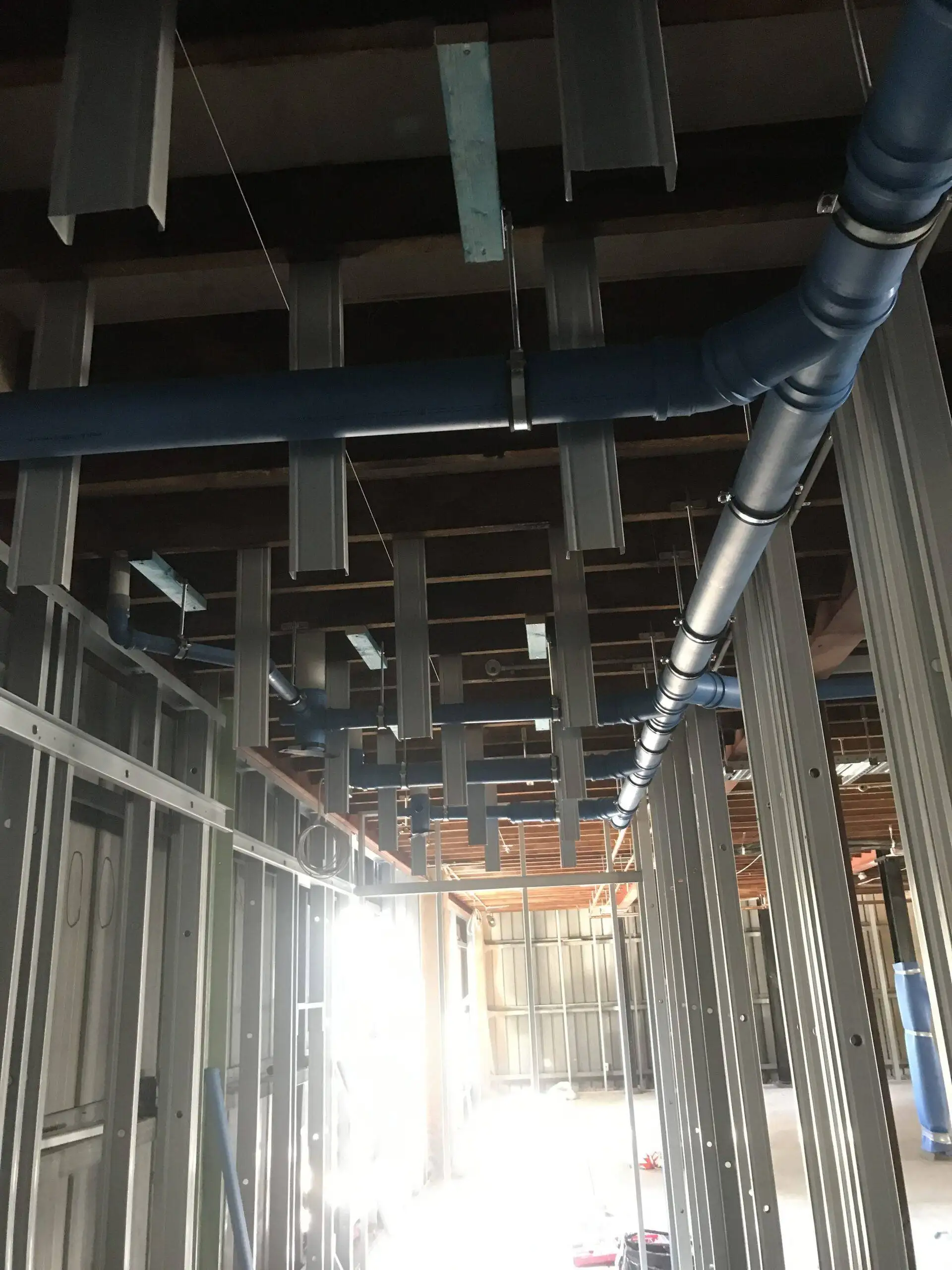 Commercial HVAC ductwork installation in Brisbane building construction site