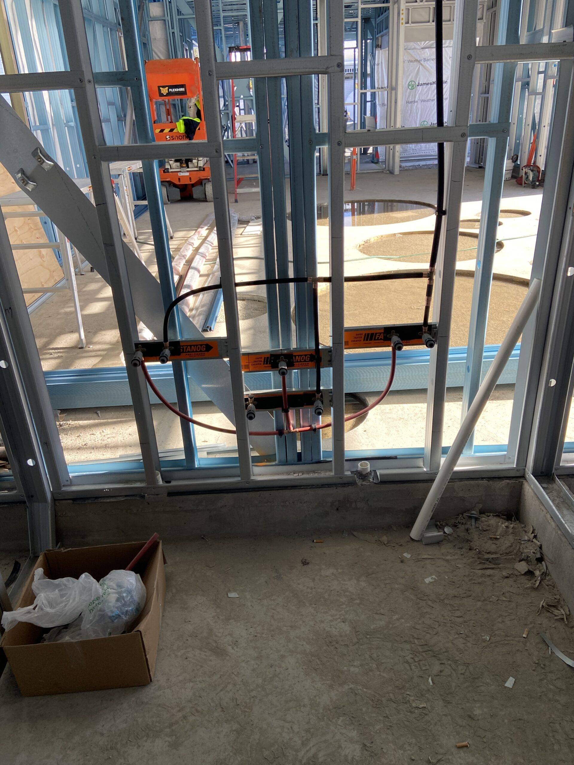 residential plumbing and gas line installation in Brisbane construction site